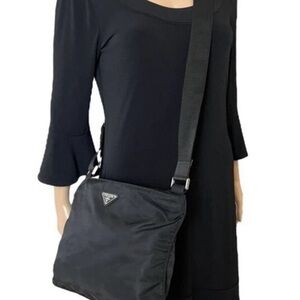 Authentic Prada Elegant Black Crossbody Bag